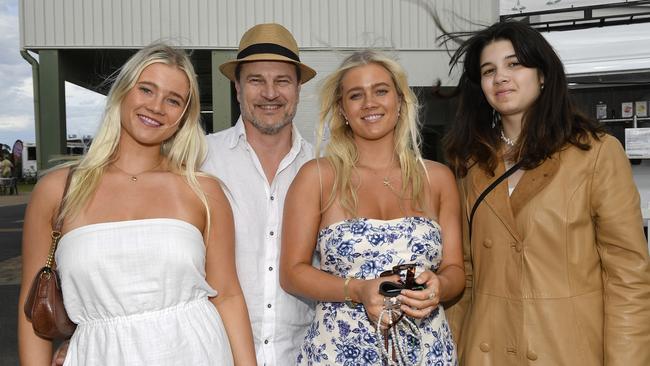 Ladbrokes Sale Cup. Racegoers are pictured attending Cup Day horse races at Sale Turf Club, Sunday 27th October 2024. Elle Halket, Nick Lovett, Jayde Halket and Sasha Lovett. Picture: Andrew Batsch