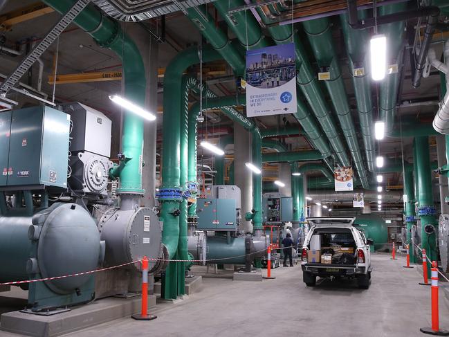 The underground district cooling plant pictured. Picture: Sam Ruttyn