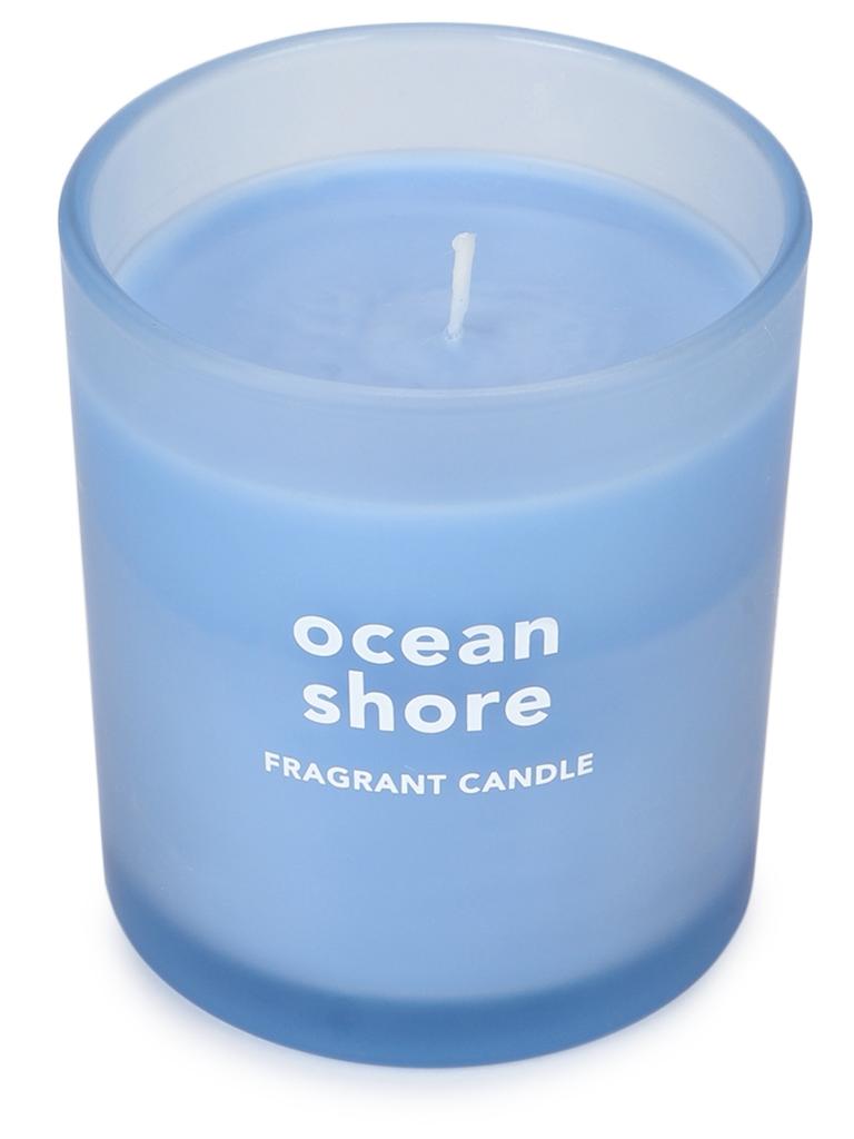 Kmart's $5 coloured Fragrant Candle in 'Ocean Shore'. Picture: Kmart