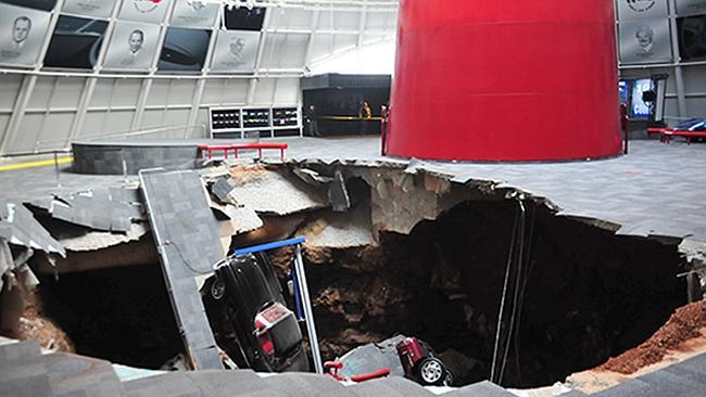 Sinkhole ... Several cars were sucked into a a sinkhole at the Corvette Museum in Kentucky.  