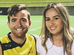 Kookaburras hockey player Jake Whetton and wife Sam are having a baby