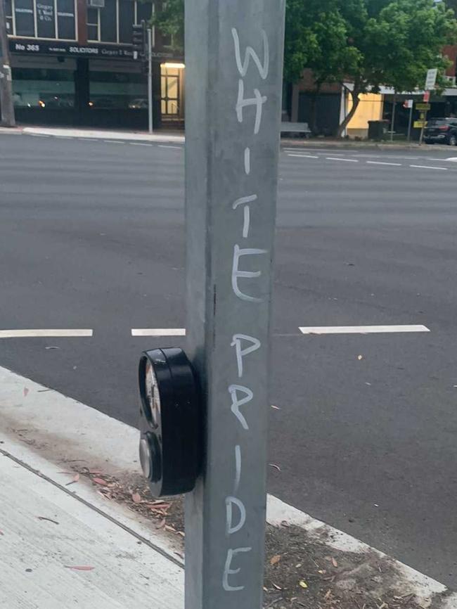 ‘White Pride’ messages were among the racist graffiti reported in the last year.