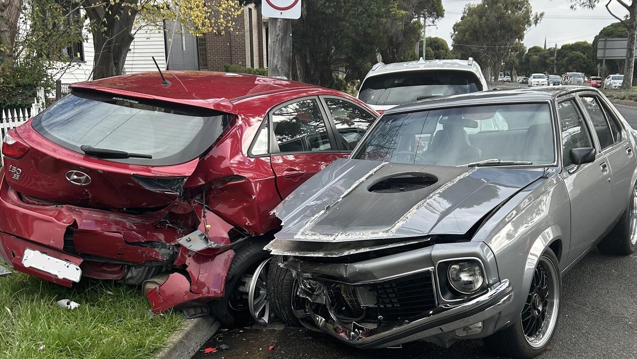 Man smashes 1975 Holden Torana Sedan Grey into two parked cars in East ...