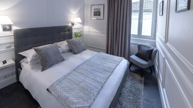 The newly renovated bedroom inside the interior designer’s home.