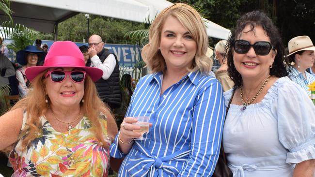 Wendy, Karlee and Adair at the Rockhampton Jaguar Land Rover Pop-Up Polo on June 3, 2023. Picture: Aden Stokes