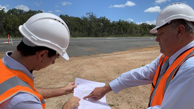 Member for Bundaberg Tom Smith and Cr Wayne Honor are excited about the upgrades to the Isis Highway.