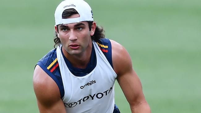 Joshua Rachele at Crows training at Adelaide Oval. Picture Mark Brake