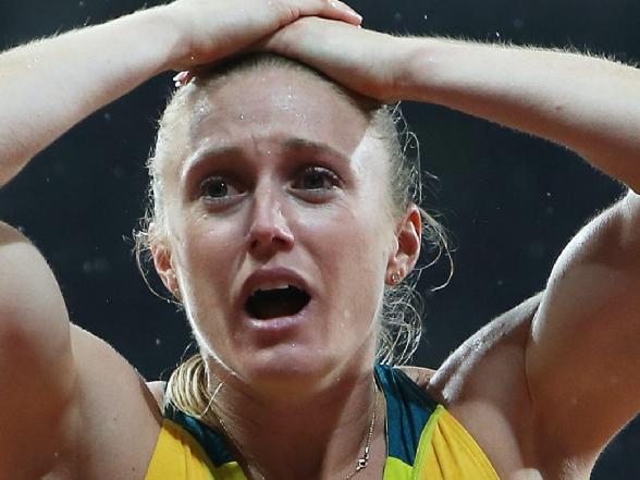 08/08/2012 OLYMPICS\SPORT: London Olympics 2012 - Athletics Day 11 - Australia's Sally Pearson wins the 100m Hurdles Final for the Gold medal. Pic. Phil Hillyard