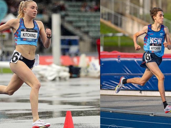 Hayley Kitching (17) and Jade Kitching (15) are superstar runners representing Coffs and Australia