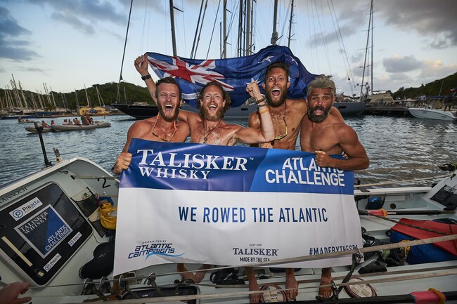 The record-breakers. L-R: Ryan Grace, Martin Fletcher, Cameron Mostyn, Nick Sargent