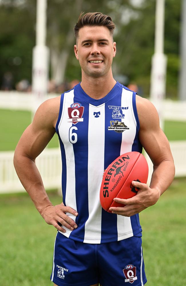 QAFL captain Jonah Licht (Mt Gravatt) . pic Lyndon Mechielsen/Courier Mail