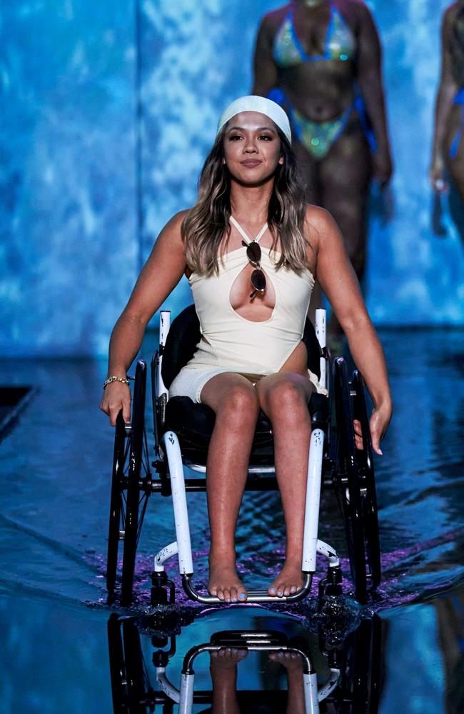 Anna Sarol, who was paralysed in a gymnastics accident in 2015, appeared in the show. Picture: PrettyLittleThing