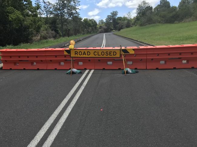 Kellas St in Lismore is closed after a landslip occurred.