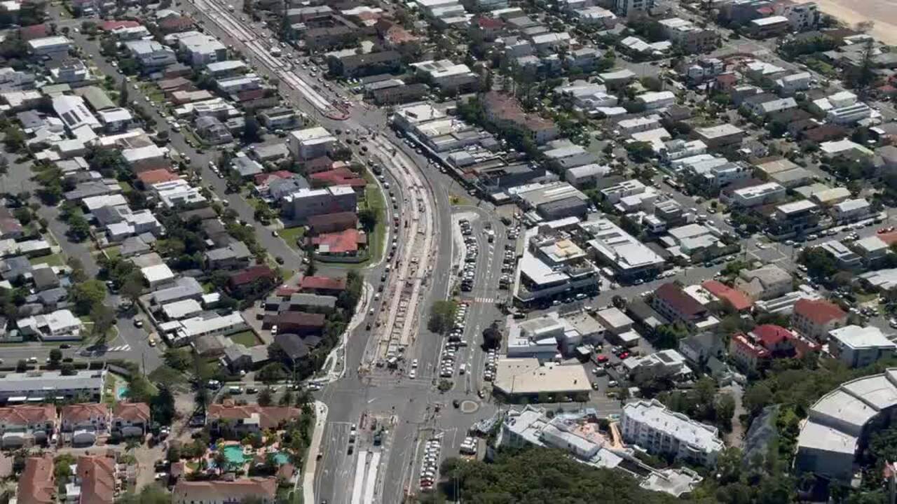 Gold Coast Light Rail Stage 3 construction footage