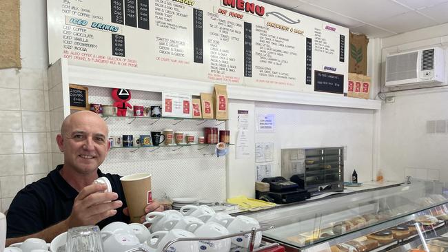 Bill Basilios Roumeliotis at his business Royalty Snack Bar. Picture: Jason Katsaras