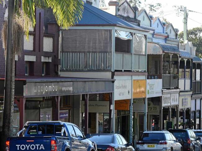 Bangalow's main strip which is around the corner from Station Street.