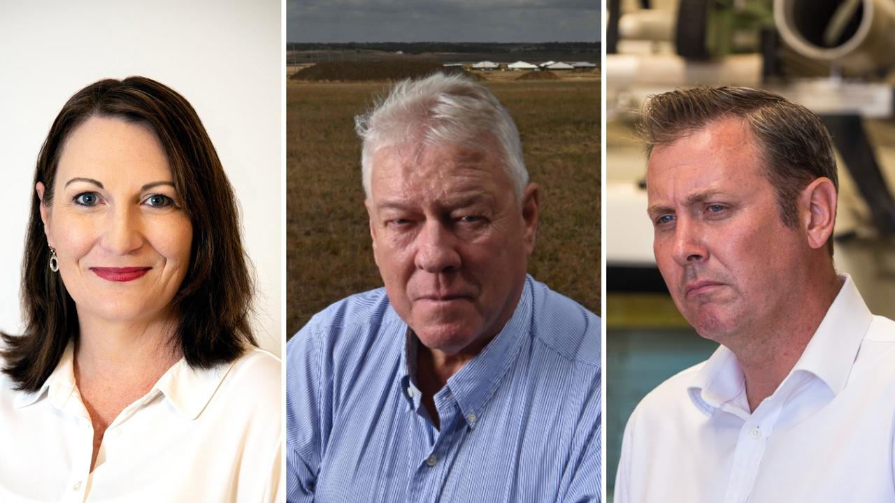 (From left) Labor candidate for Groom Genevieve Allpass; Toowoomba businessman John Wagner; Groom MP Garth Hamilton.