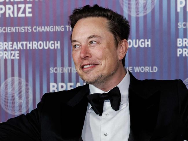 South African businessman Elon Musk arrives at the Tenth Breakthrough Prize Ceremony at the Academy Museum of Motion Pictures in Los Angeles, California, on April 13, 2024. (Photo by ETIENNE LAURENT / AFP)