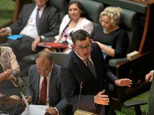 ROBUST FORUM: Victorian Premier Daniel Andrews speaks during Question Time in the lower house at the Victorian Parliament in Melbourne. Picture: AAP/TRACEY NEARMY