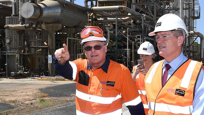 Federal Opposition Leader Bill Shorten visits an industrial chemicals plant in Adelaide last week. Mr Shorten will use a Labor conference in Adelaide to announce plans for a $1 billion manufacturing investment fund Picture: AAP Image/Dave Hunt