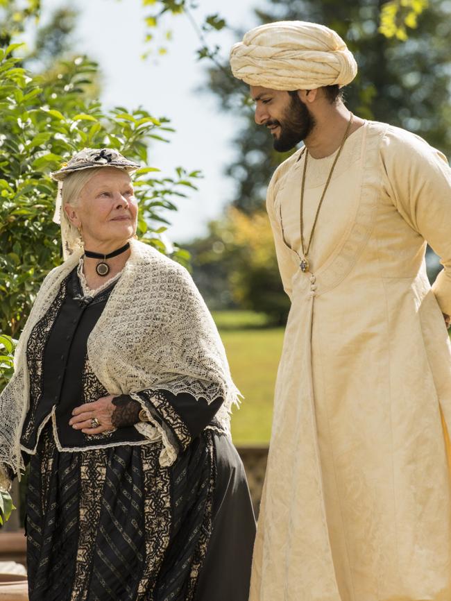 Now, Dench revisits the Queen later in life in Victoria &amp; Abdul, with Ali Fazal as Abdul. Picture: Universal Pictures