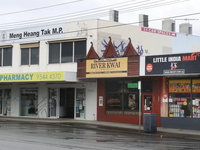 An Indian grocery store sells illicit tobacco two doors down from Meng Heang Tak’s office in Clayton South. Picture: David Crosling