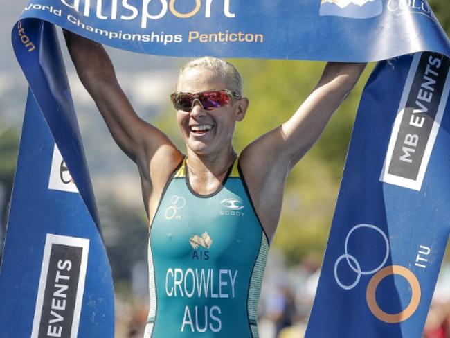 Sarah Crowley after winning her surprise world title.