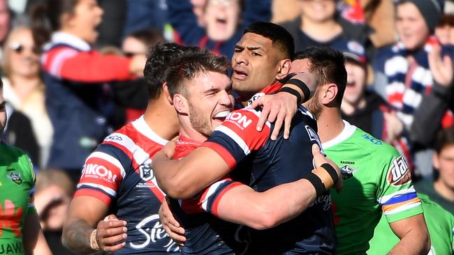 The Roosters edged the Raiders in a show of class. Picture: Tracey Nearmy