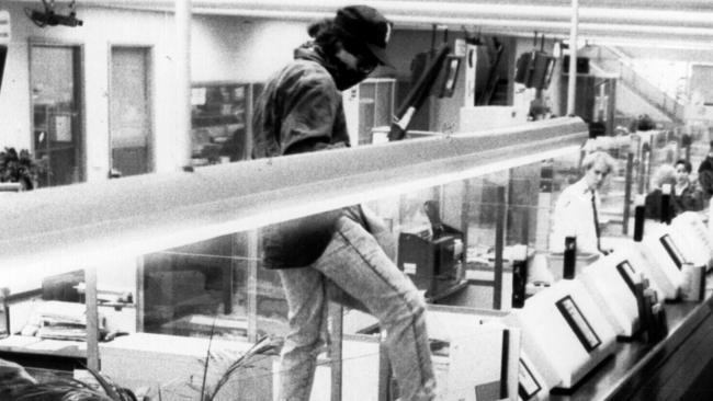 “Badness" mounting a counter during armed hold-up of a Sydney bank in 1992.