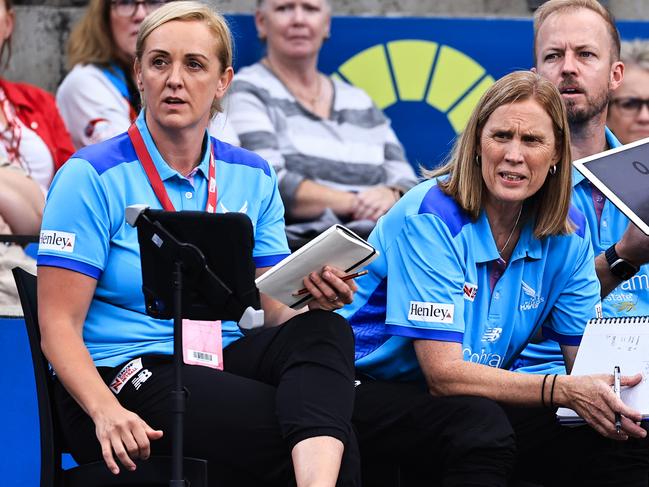 Nicole Richardson (R) has left the door open for the Vixens’ top job. Picture: Jenny Evans/Getty Images for Netball Australia
