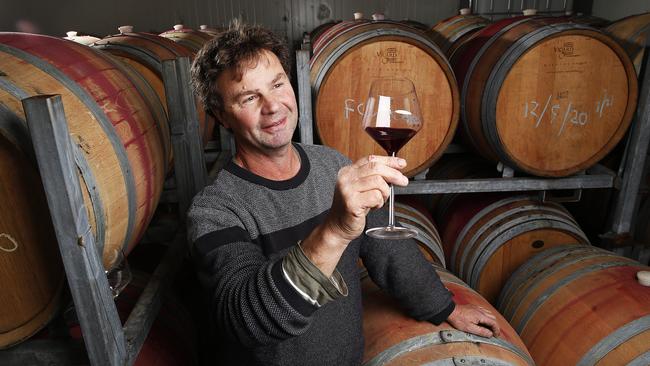 Senior wine maker for Frogmore Creek Winery, Alain Rousseau as UTAS and Wine Australia have done research on how climate will effect future wine in different regions. Picture: Zak Simmonds