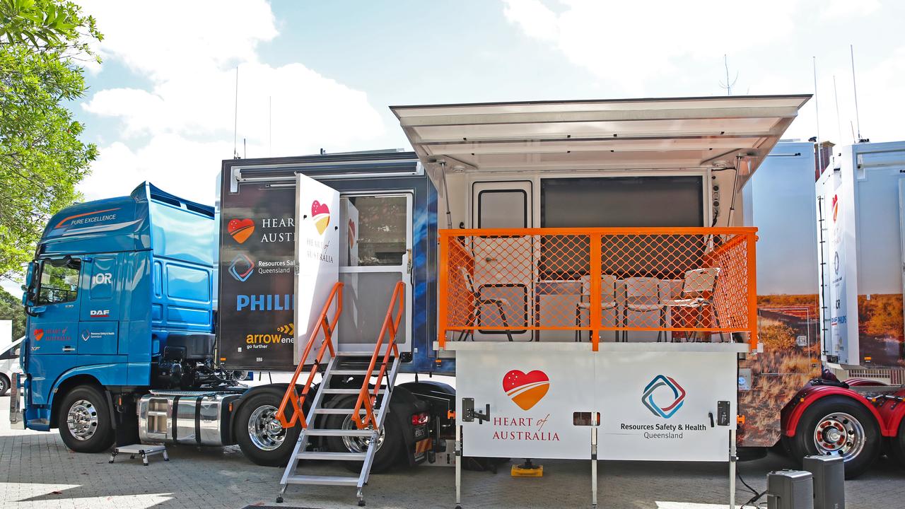 Heart Australia's mobile medical truck. Picture: Zak Simmonds