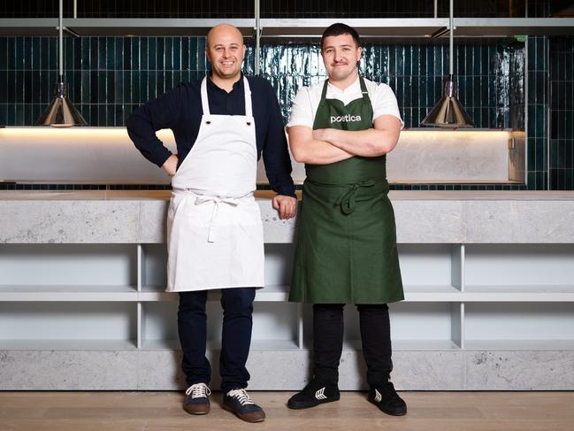 Sebastien Lutaud and Connor Hartley-Simpson at the soon-to-be-opened bar and grill, Poetica.