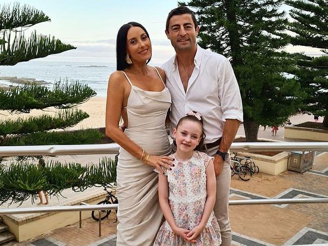 Terry Biviano with husband Anthony Minichiello and daughter Azura. Picture: Instagram