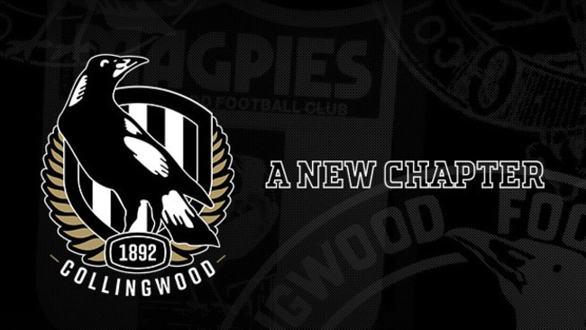 Collingwood's new logo for the 2018 season and beyond. Supplied via Collingwood.