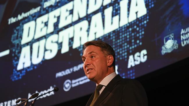 Deputy Prime Minister and Defence Minister Richard Marles addressing the Defending Australia Event at the Australian War Memorial, Canberra. Picture: NCA NewsWire / Martin Ollman