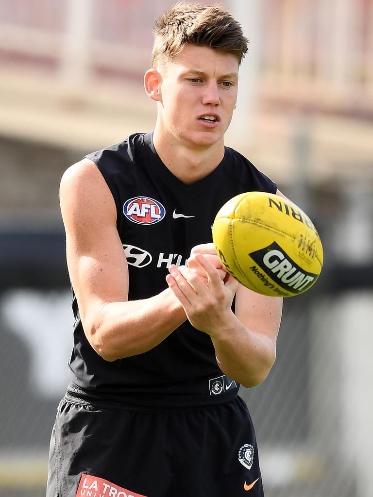 Carlton’s gun first-year player Sam Walsh.