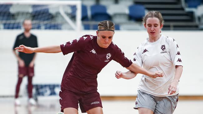 Action from the Athletes With Disability semi-final at the National Futsal Championships. Picture: Jacqui Holt