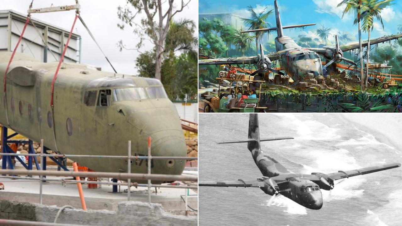 First look: Historic plane installed in Dreamworld thrillride precinct