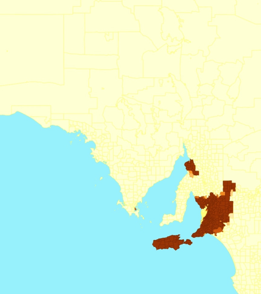 South Australia is one of the state’s with the least risk from bushfires. Source: 360info.org