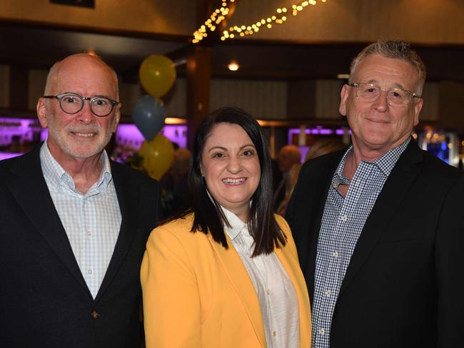 Ian Horne, Melissa Librandi and Melvin Mansell. Picture: Naomi Jellicoe