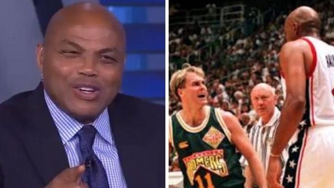 Sir Charles and Hammer Heal go at it. Photo: Twitter.