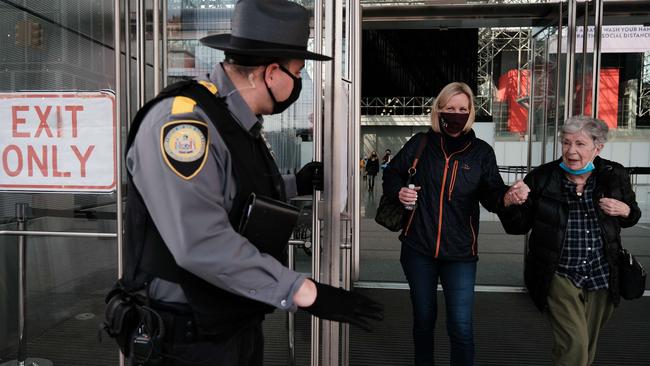 People are scrambling to get COVID-19 vaccinations in New York city, where some citizen have barely left their apartments in a year. Picture: Spencer Platt/Getty Images/AFP