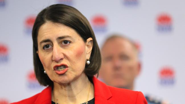 NSW Premier Gladys Berejiklian says the benchmark for Queensland reopening “is a pretty big ask”. Picture: NCA NewsWire/Steven Saphore