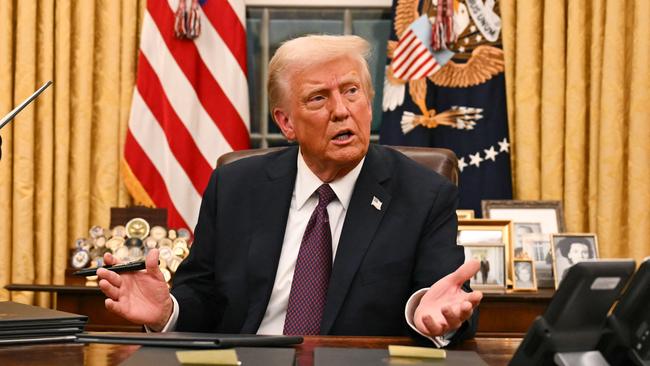 US President Donald Trump announced blanket tariffs for trading partners. Picture: NewsWire / Jim Watson / POOL / AFP