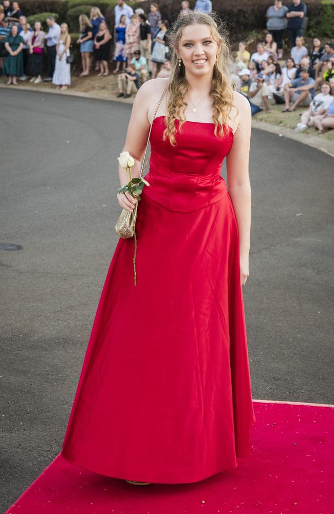 Ashlea Gray at Harristown State High School formal at Highfields Cultural Centre, Friday, November 17, 2023. Picture: Kevin Farmer