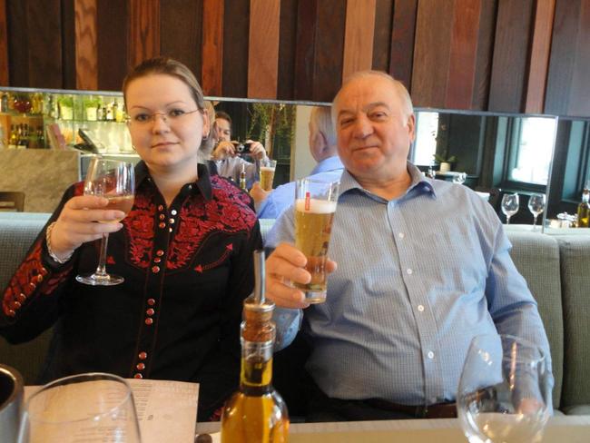 x-Russian spy Sergei Skripal and daughter Yulia pose in Zizzi restaurant at heart of poison plotSergei Skripal, 66, and Yulia, 33, are pictured in the same Italian where they had lunch shortly before they were found slumped unconscious on a shopping centre bench in Salisbury, Wilts. Picture: Supplied