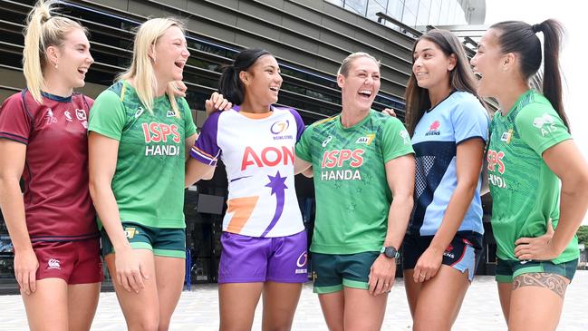 Generation now and generation next players. (LtoR) Sophie Duff, Maddison Levi, Fatal Moleka, Sharni Williams, Milla Elaro and Madison Ashby. Pic: Jeremy Piper