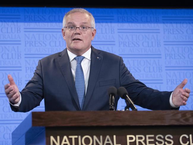 Scott Morrison says despite one of the toughest years in our nation’s history, Australia stands strong at the start of 2021. Picture: NCA NewsWire/Gary Ramage