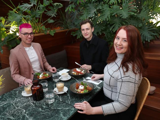 The scene at Abacus cafe in South Yarra on Monday. Picture: David Crosling